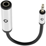 Oehlbach klinker avdio adapterski kabel [1x priključna doza za 6\,3 mm banana moški konektor - 1x 3\,5 mm banana moški konektor] 15 cm črna, (20432576) | Shoptok.si