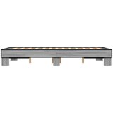  Okvir kreveta boja hrasta 120x200 cm konstruirano drvo i metal Siva 120 x 200 cm | shoptok.hr