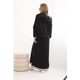 Kesi Włoski Women's set with viscose featuring a button-up blouse and a long dress black | Shoptok.si