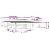  Okvir za krevet bijeli 120 x 200 cm od masivnog drva | shoptok.hr