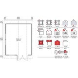 Male kuće Drvena vrtna kuća KANSAS 370 × 445 cm sa šindrom | shoptok.hr