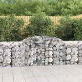  Obokane gabion košare 4 kosi 300x50x80/100 cm pocinkano železo Cene
