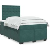 Box spring krevet s madracem tamnozeleni 120x200 cm baršunasti | shoptok.hr