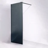 Walk In tuš paravan 8mm black, grey matt glass - 90 cm