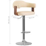 In Barski stolčki krem ukrivljen les in umetno usnje | Shoptok.si