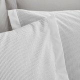 Bianca Svetlo siva 3-delna posteljnina za zakonsko posteljo iz bombažnega perkala 200x200 cm Seersucker Woven Stripe – | Shoptok.si