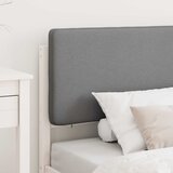 vidaXL Posteljni okvir z oblazinjenim vzglavjem Svetlo siva, (5000101402) | Shoptok.si
