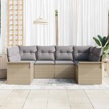  Sjedeća garnitura za vrt s pohranom 6 pcs Bež Poli ratan | shoptok.hr