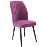 Hanah home set trpezarijskih stolica Platinum 4 kom, ljubičasta tkanina Jerry, braon metalne noge | Eponuda.com