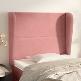  Uzglavlje s ušima ružičasto 93x23x118/128 cm baršunasto | shoptok.hr