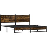 vidaXL Metalni okvir kreveta bez madraca boja hrasta 183x213 cm Cijene