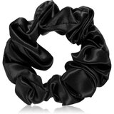 Crystallove Silk Scrunchie svilena elastika za lase Black 1 kos Cene