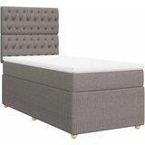  Krevet s oprugama i madracem smeđesivi 90x190 cm od tkanine | shoptok.hr