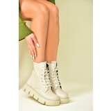 Fox Shoes Beige Women's Boots with Filled Soles Cene
