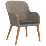  5-dijelni vrtni blagovaonski set s jastucima smeđi | shoptok.hr