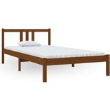  Posteljni okvir medeno rjav iz trdnega lesa 100x200 cm, (20644274) | Shoptok.si
