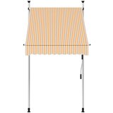 Maison Chic Ročno zložljiva tenda - Senčniki 100 cm oranžne in bele črte, (22039106) | Shoptok.si