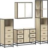 vidaXL 4-dijelni set kupaonskog namještaja boja hrasta sonome drveni | shoptok.hr