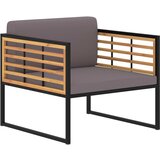 Maison Chic Vrtni stoli - Stol za vrt z blazinami 2 kosa trden akacijev les temno sivi JS2197, (21877087) | Shoptok.si