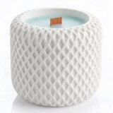  Svijeća Mozaik - Bijela / Svijetloplava / Bambus, Krastavac KP40329 | Shoptok.si