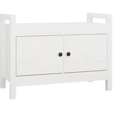  Klupa za hodnik bijela 80 x 40 x 60 cm od masivne borovine | shoptok.hr