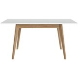 Mömax raztegljiva miza plissee, bela, hrast, 120-160x120 | Shoptok.si