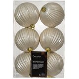 Dekordom Novogodišnji set kugli za jelku 6pcs 8cm 021047 - Pearl - KMG | ePonuda.com