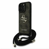 Guess PU 4G Metal Logo Crossbody Popruh Zadní Kryt pro iPhone 16 Pro Max Brown Ovitek za telefon Vijolična | Shoptok.si