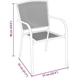 vidaXL Set od 5 komada vrtnih stolica antracitnog čelika | shoptok.hr