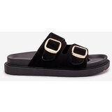 Boto Women's Platform Sandals With Golden Buckles Black Verena | shoptok.hr