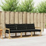  Set vanjskih sofa s jastukom 3 pcs Bijela i crna | shoptok.hr
