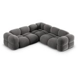 Cosmopolitan Design Siva baršunasti kutna garnitura Loretto – | shoptok.hr