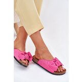 Boto Women's Cork Sole Slippers With Bow Fuchsia Seressa | shoptok.hr