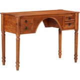 vidaXL Pisalna miza s predali 110x50x76 cm trden akacijev les | Shoptok.si