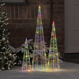  Božićno drvce 3 pcs Šareni 20 x 20 x 80 cm Akril | shoptok.hr