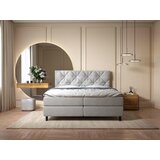 Esposa POSTELJA Z VZMETNICO 180 cm x 200 cm , tekstil svetlo siva | Shoptok.si