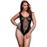 BACI Plus Size - profinjeno, mrežasto tijelo - crno (XL-XXL) | shoptok.hr