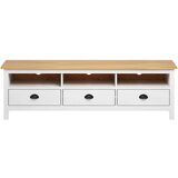 TV omarica Hill bela 158x40x47 cm trdna borovina, (20730505) | Shoptok.si
