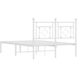  Metalni okvir za krevet s uzglavljem bijeli 120x200 cm | shoptok.hr