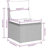 vidaXL 7-dijelni set vrtnih sofa svjetlosivi od poliratana | shoptok.hr