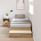  Postelja z dodatnim prostorom za shranjevanje Hrast Les 75 x 190 cm, (22103233) Cene