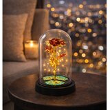 Eternal Crystal Rose in Dome with LED Lighting Red 21x11cm | Shoptok.si
