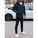 DStreet Kurtka męska przejściowa z kapturem pikowana podszewka niebieska | Shoptok.si