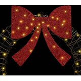  Vijenac s 60 LED svjetlima Topla bijela 75 x 75 x 8 cm Ratan | shoptok.hr