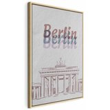 Slika - Berlin in Watercolours (1 Part) Vertical 40x60 U prirodnom drvenom okviru | shoptok.hr