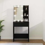  Toaletni stolić s LED svjetlima crni 60 x 40 x 140 cm | shoptok.hr