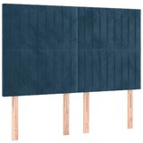  s oprugama i madracem tamnoplavi 140x190 cm baršunasti | shoptok.hr