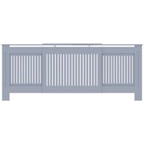 vidaXL Pokrov radiatorja 2 pcs Siva 205x20.5x81.5cm Konstruiran les | Shoptok.si