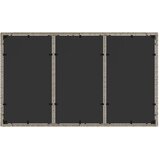  Vrtni stol sa staklenom pločom sivi 150x90x75 cm od poliratana | shoptok.hr