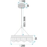 Toolight Viseća LED lampa LHJ097-CP GOLD | shoptok.hr